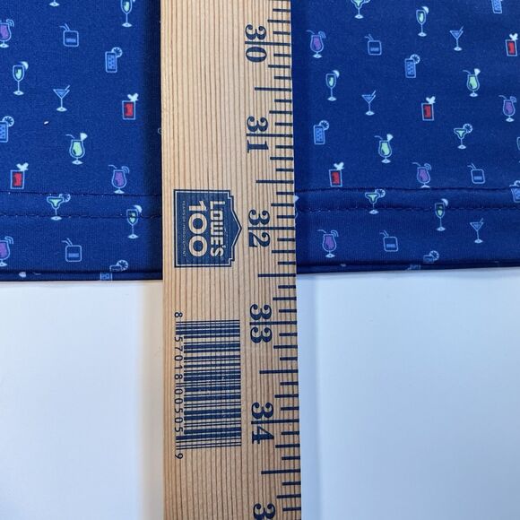 Maelreg Golf Performance Polo Shirt Mens Stretch Blue Cocktail Print Size 3XL - Picture 8 of 9